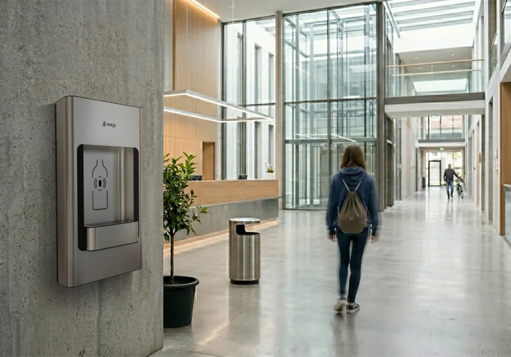 Kaskade Wasserspender in einer Schule