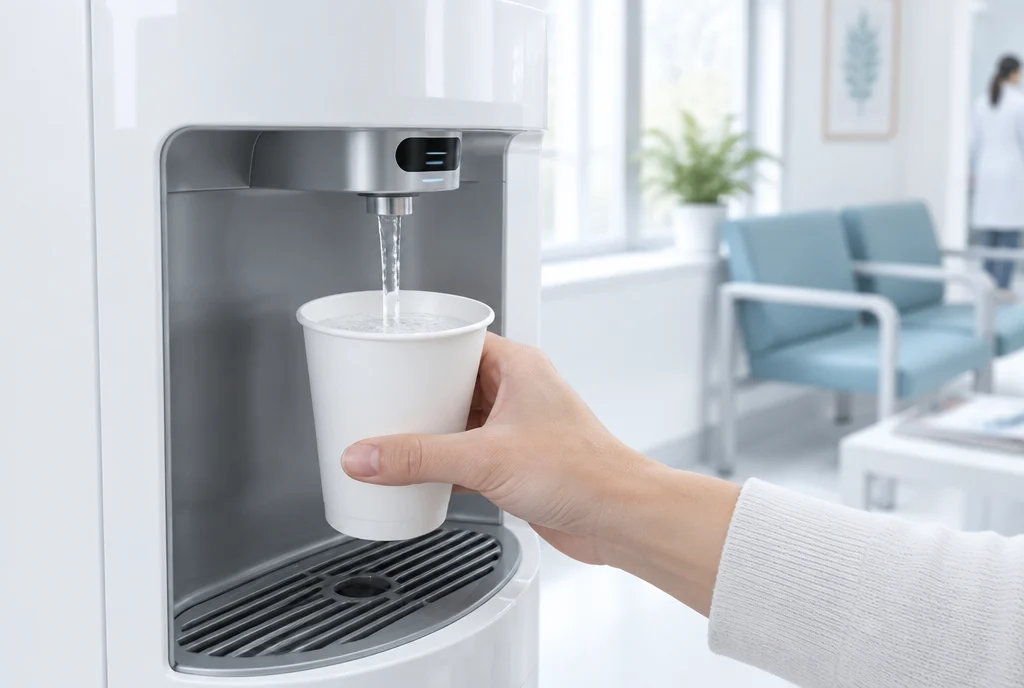 Wasserspender in der Arztpraxis, hygienisch für Wartezimmer und Team im Alltag