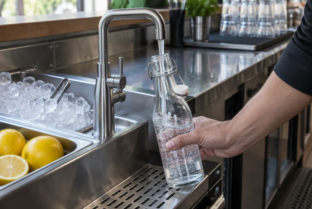 Wasserspender in der Gastronomie, eigenes Tafelwasser für Restaurant und Bar im Alltag