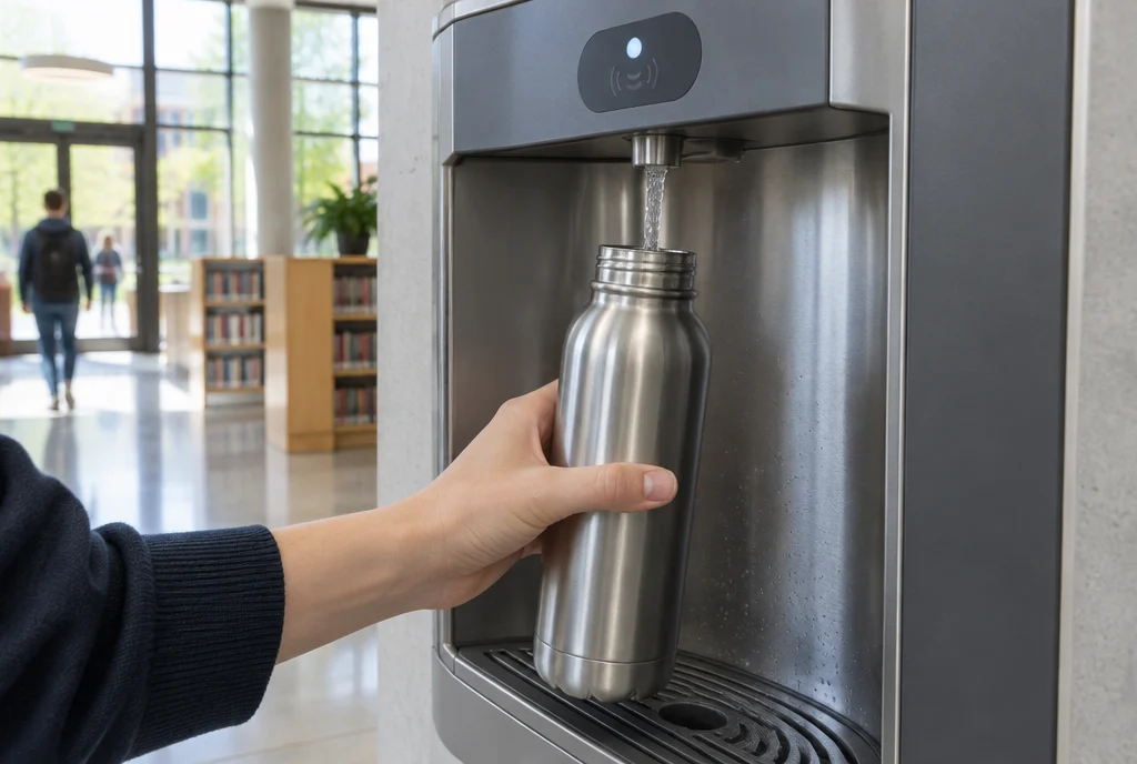 Wasserspender an der Uni und Hochschule, Refill-Stationen für den ganzen Campus im Alltag