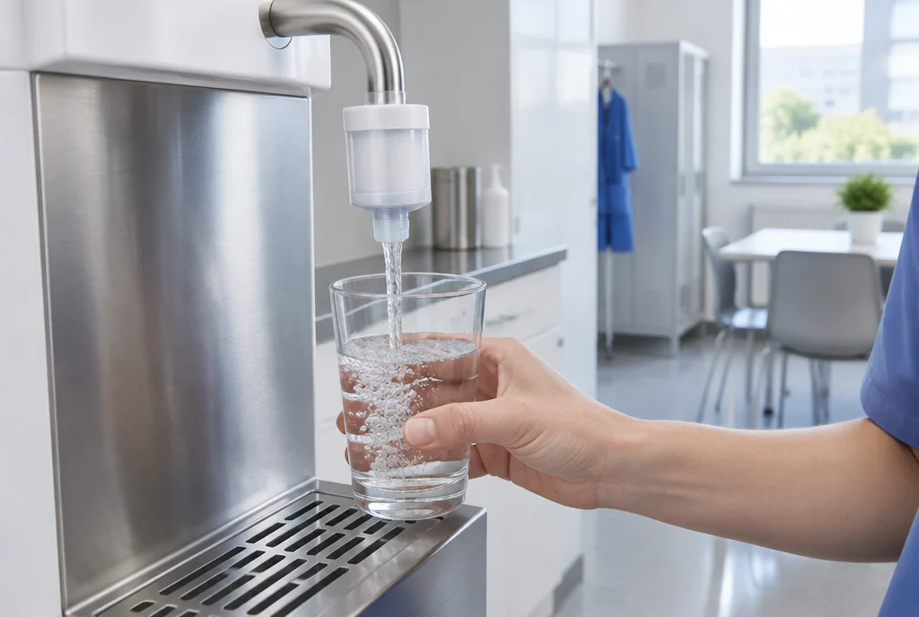 Wasserspender im Krankenhaus, sicheres Trinkwasser für Station und Personal im Alltag