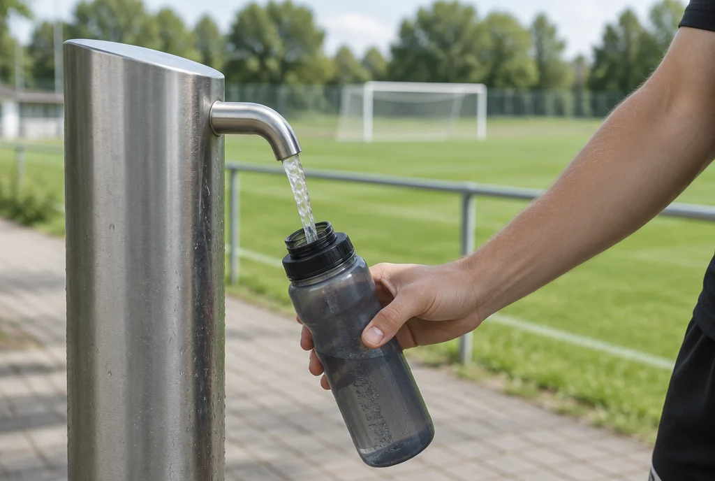 Wasserspender im Sportverein, für Halle, Vereinsheim und Sportplatz im Alltag