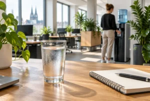 Wasserspender Vorteile für Betriebe, warum Trinken am Arbeitsplatz Konzentration und Gesundheit stützt
