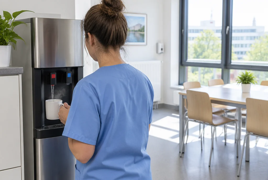 Wasserspender heiß und kalt für Teeküche und Pausenraum im Einsatz